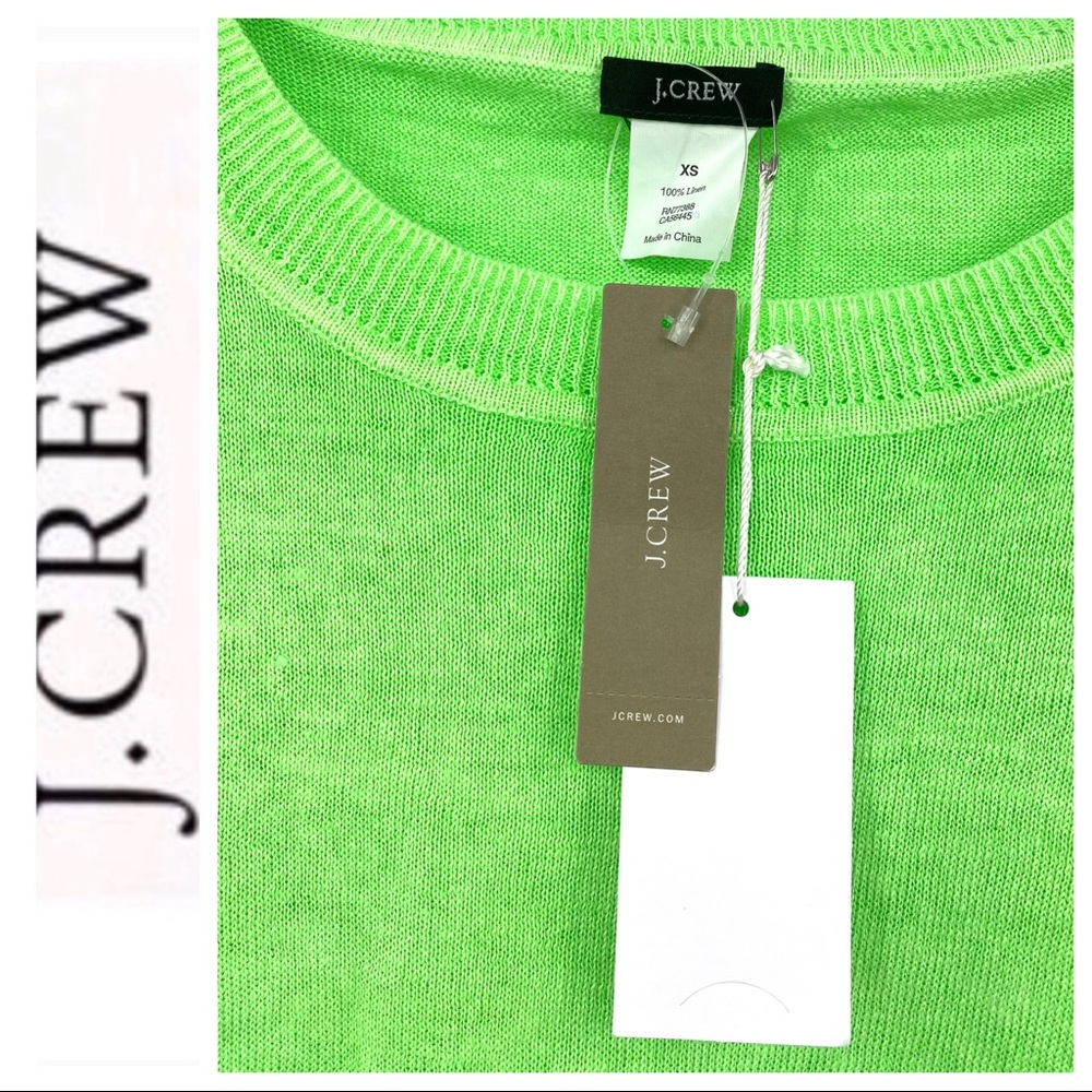 COPY - 💕SALE💕 J. Crew Bright Green 3/4 Sleeve Lin… - Picture 5 of 9